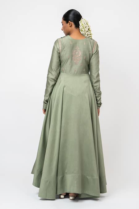 KAJAL AGRAWAL Floating Heart Embroidered Anarkali Set 