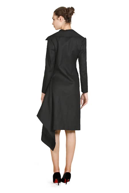 Samant Chauhan Noir Form Dress 