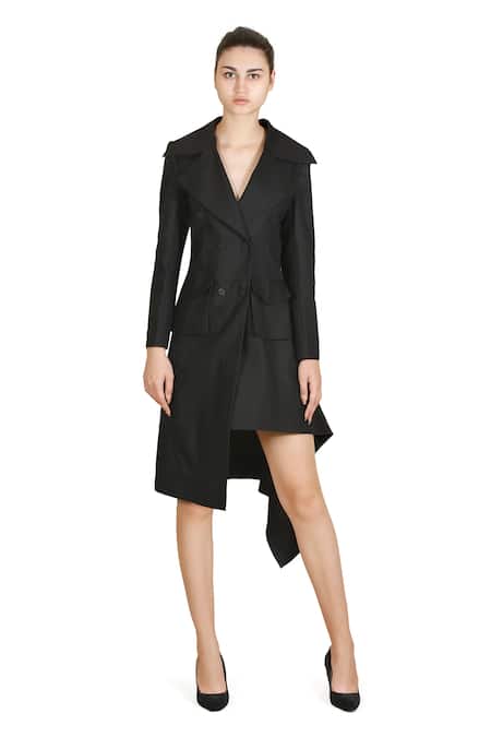 Samant Chauhan Noir Form Dress 