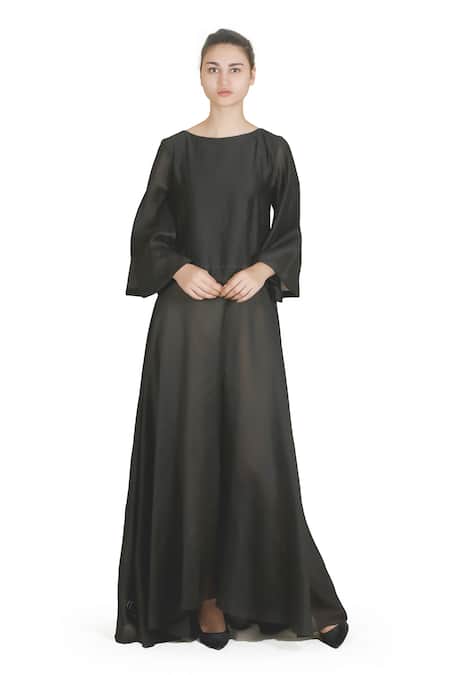 Samant Chauhan Graphite Flow Dress 