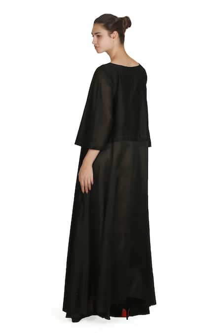 Samant Chauhan Graphite Flow Dress 