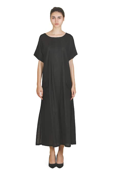 Samant Chauhan Coal Drape Dress 