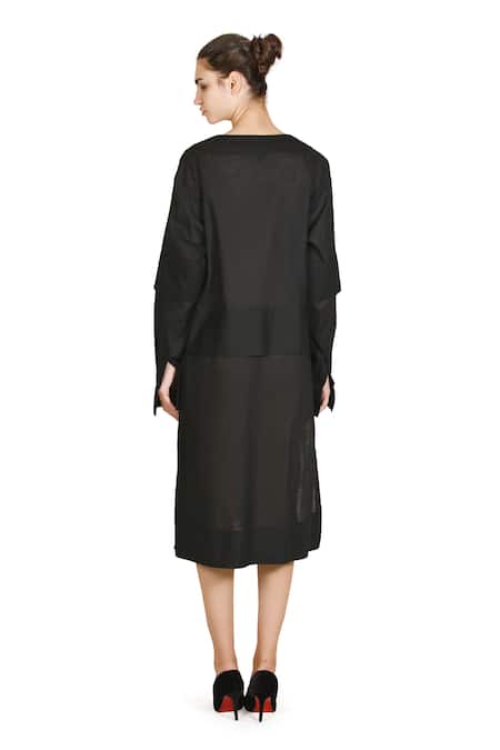 Samant Chauhan Dark Slate Dress 