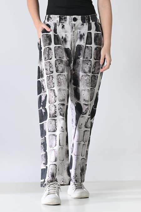 Samant Chauhan Stone Grid Pant 