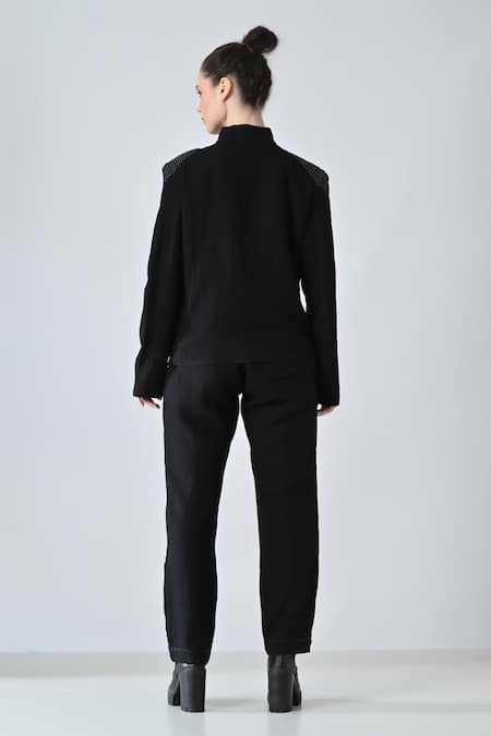 Samant Chauhan Black Form Pant Co-ord Set 