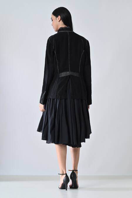 Samant Chauhan Black Smokey Jacket 