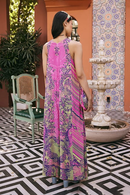 Saundh Yani V-neck Pink Designer Jumpsuit 