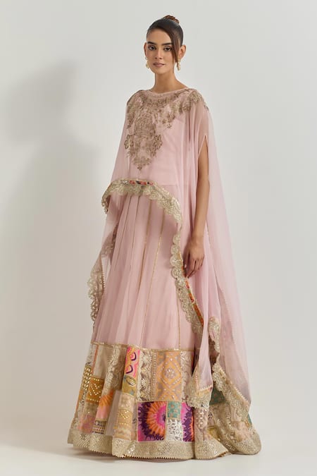 Kavita Bhartia Hand Embellished Organza Lehenga Set 