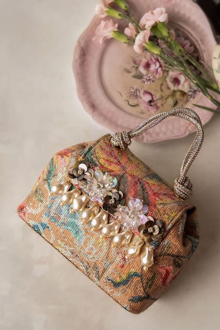 Bhavna Kumar_Multi Color Faux Diamonds Multicolor Sequin Embellished Tote Bag _Online_at_Aza_Fashions