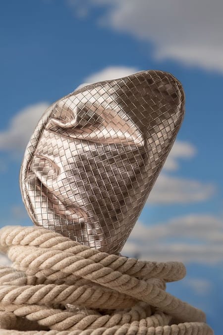 Bhavna Kumar Rose Gold Vegan Leather Clutch Bag 