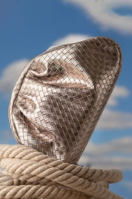 Bhavna Kumar_Rose Gold Vegan Leather Clutch Bag _Online_at_Aza_Fashions