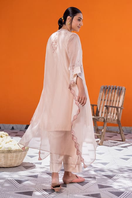 Janki India Rose Gold Kaftan Set 