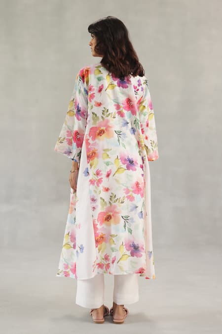 Roza Buttercup Chanderi Printed Kurta & Pant Set 