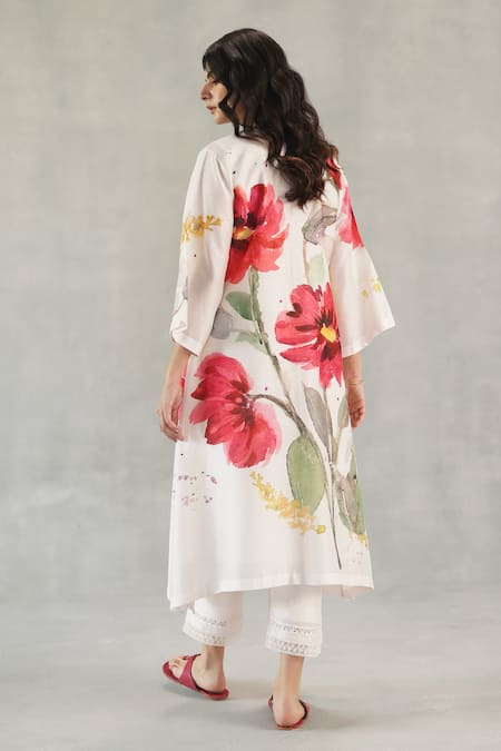 Roza Olivia Chanderi Printed Kurta & Pant Set 