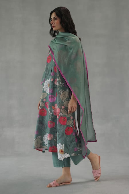 Roza Roseate Chanderi Stole 