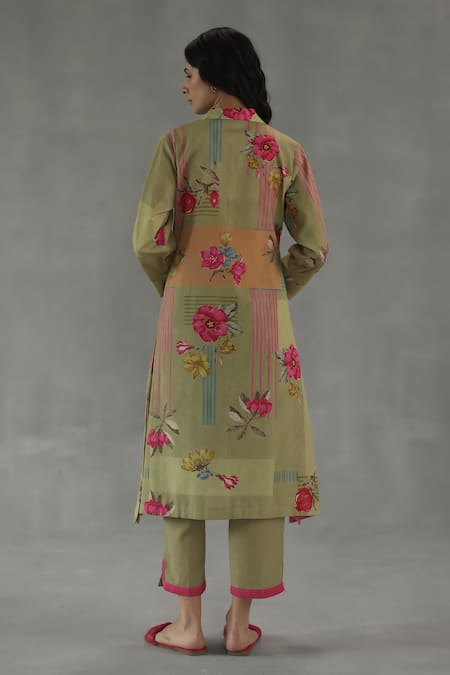 Roza Luna Floral Print Kurta & Pant Set 