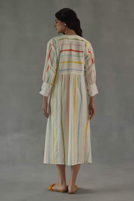 Roza Bianca Printed Asymmetric Dress 