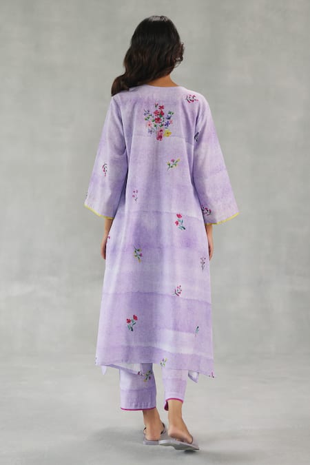 Roza Viola Printed Kurta & Pant Set 