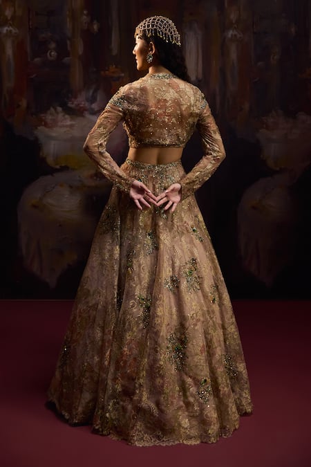 Falsa Hand Embroidered Jacket & Lehenga Set 