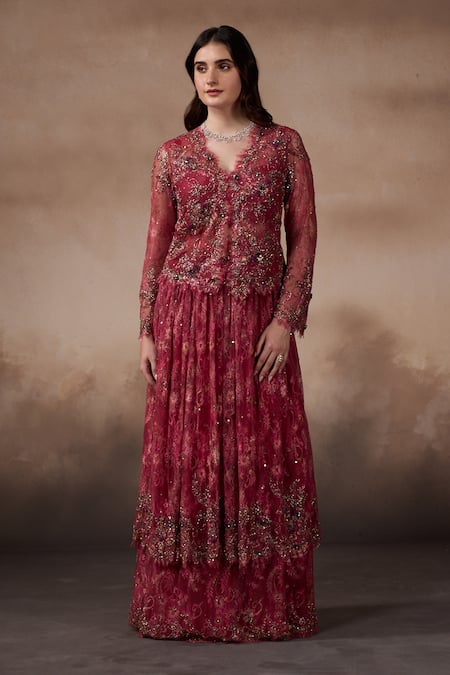 Falsa Embroidered Jacket & Lehenga Set 