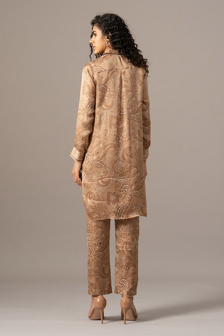 Namrata Joshipura Paisley Front Placket Long Pant Set 