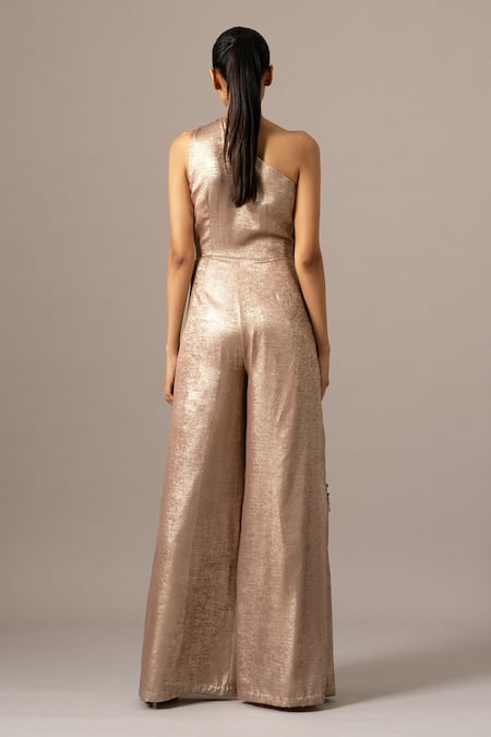 Namrata Joshipura Fern Applique One Shoulder Jumpsuit 