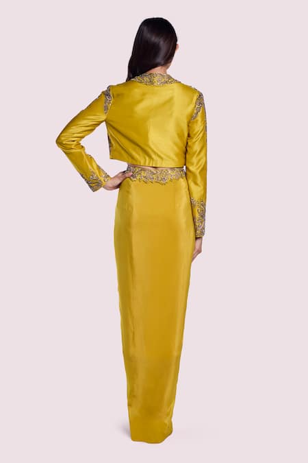 Onaya Embroidered Jacket & Skirt Set 