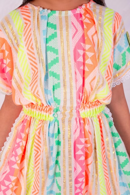 Buy_Toplove_Multi Color Pearls, Lace Multicolor Kaftan Dress _Online_at_Aza_Fashions