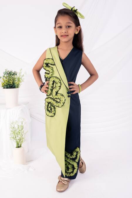 Toplove Lime Taffeta, Cotton, Twill Fringe Twirl And jumpsuit Online at Aza Fashions Toplove_Lime Taffeta, Cotton, Twill Fringe Twirl And jumpsuit _Online_at_Aza_Fashions