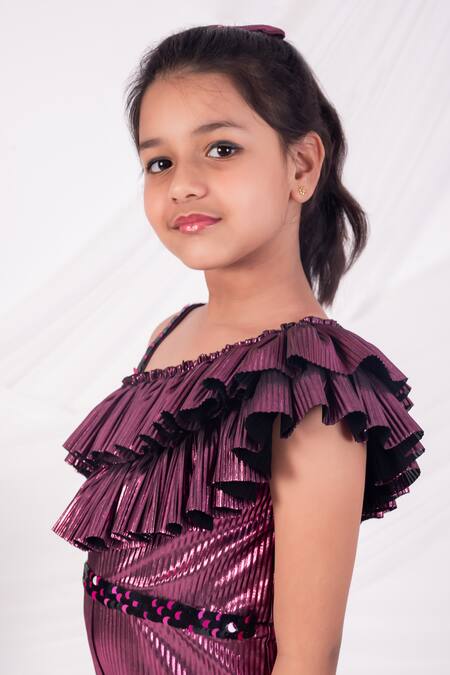 Toplove_Purple Knit Embroidery Berry Pop Glam Jumpsuit _Online_at_Aza_Fashions