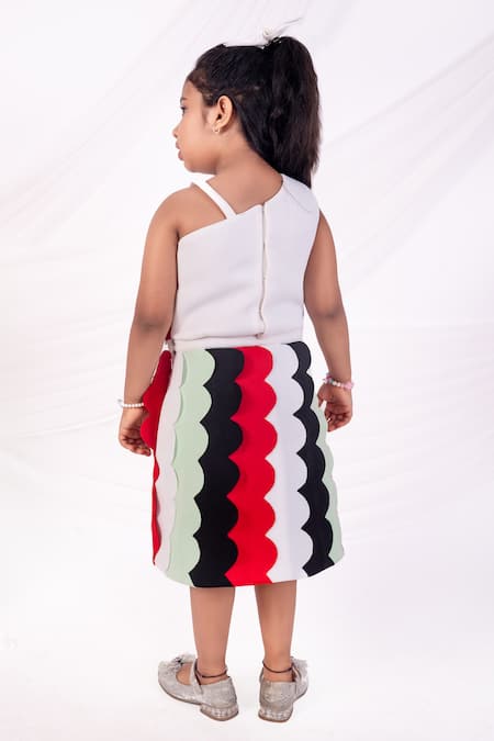 Toplove Scallop Pop Skirt Set 