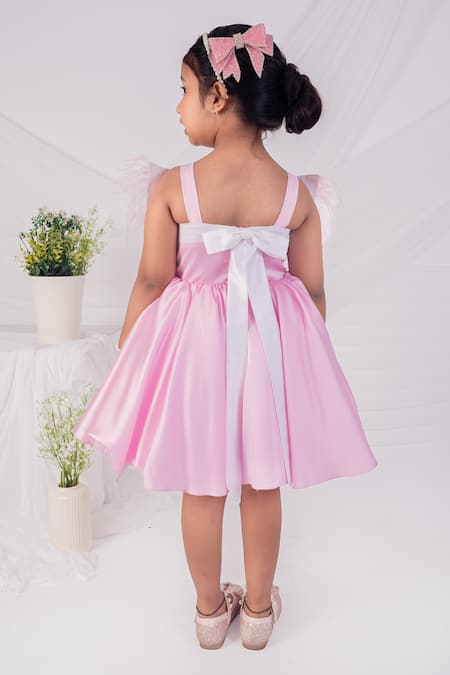 Toplove Pink Papillon Butterfly Dress 