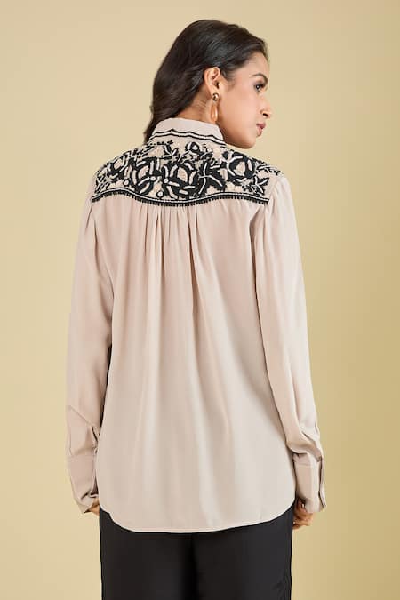 Pankaj & Nidhi Noa Embroidered Shirt 