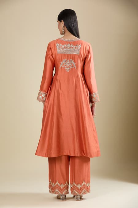 Matsya Silk Embroidered Anarkali Set 