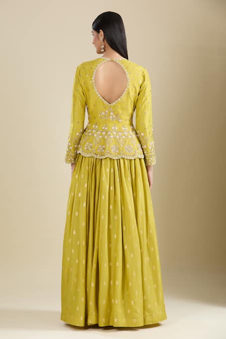 Matsya Embroidered Jacket Skirt Set 