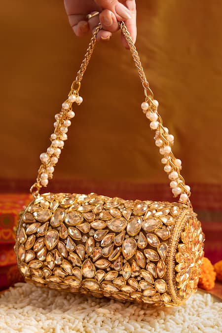 Bhavna Kumar Round Kundan Clutch 
