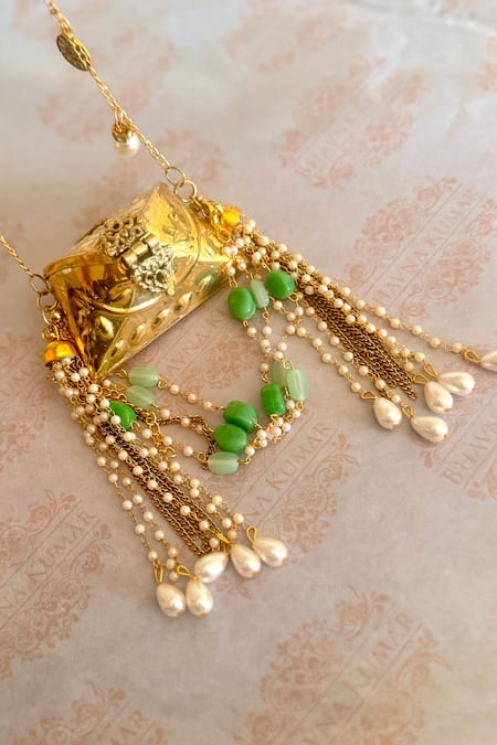 Buy Bhavna Kumar Gold Pearls Tassel Micro Bag Online at Aza Fashions Buy_Bhavna Kumar_Gold Pearls Tassel Micro Bag _Online_at_Aza_Fashions