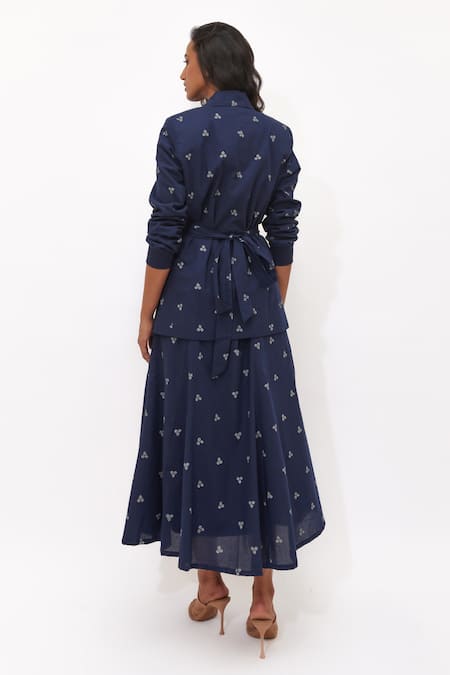 Aapro Astrid Multi Colour Hand Block Printed Skirt Set 