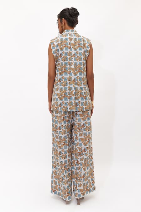 Aapro Rowena Multi Colour Hand Block Printed Blazer 