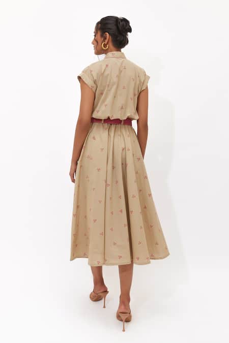 Aapro Sahara Multi Colour Hand Block Printed Dress 