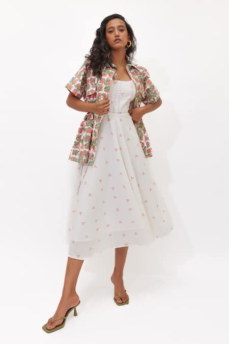 Aapro Mariposa Multi Colour Dress & Kaftan Set 