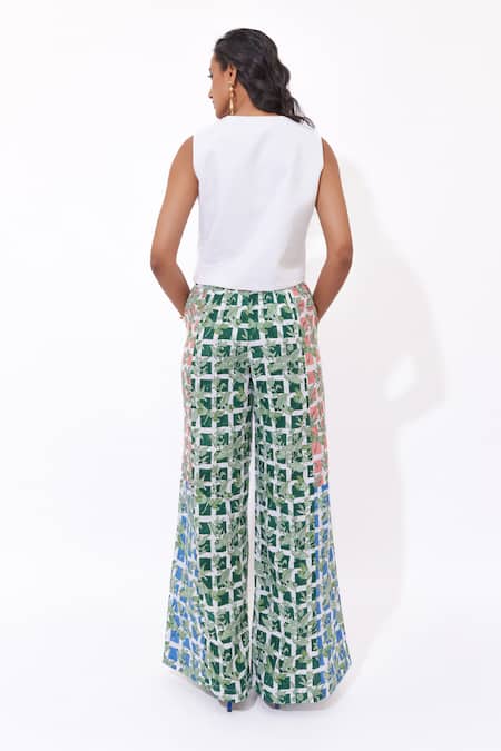 Aapro Mariselle Multi Colour Block Printed Pant Set 