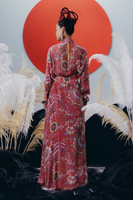 Krisha Sunny Ramani Pink Designer Dhoti Skirt Set 