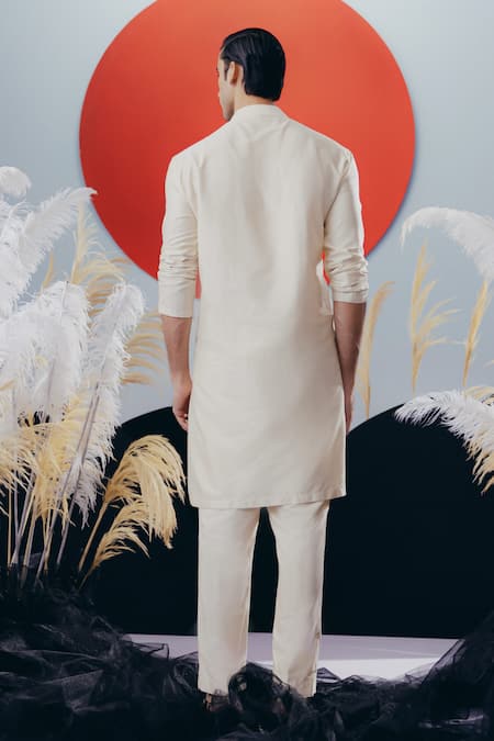 Krisha Sunny Ramani Designer Ivory Kurta Pant Set 