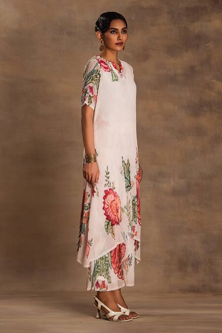 Buy Preeti Mehta Ivory Georgette, Viscose Embroidery Round Neck Moonlight Pearl Kurta And Pant Set Online at Aza Fashions Buy_Preeti Mehta_Ivory Georgette, Viscose Embroidery Round Neck Moonlight Pearl Kurta And Pant Set _Online_at_Aza_Fashions