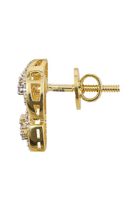 Sica Jewellery_Gold Plated Stones 925 Silver Jalapa Earrings _Online_at_Aza_Fashions