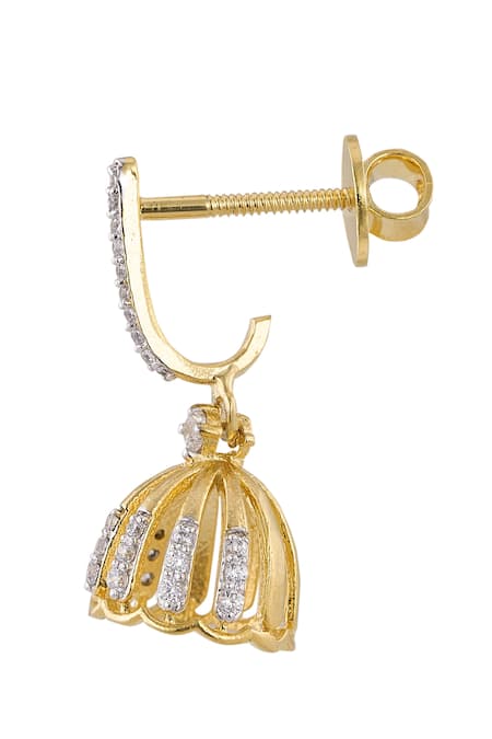 Sica Jewellery White Crystals 925 Silver More Earrings Online at Aza Fashions Sica Jewellery_White Crystals 925 Silver More Earrings _Online_at_Aza_Fashions