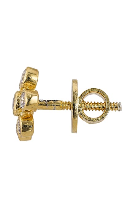 Sica Jewellery_White Stones 925 Silver Holly Earrings _Online_at_Aza_Fashions