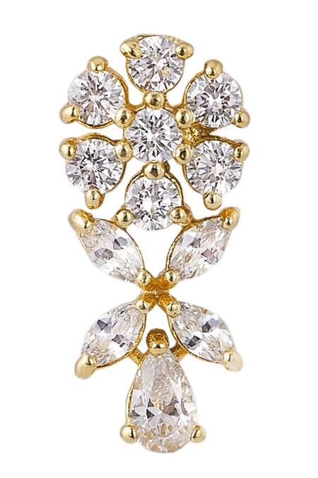 Buy_Sica Jewellery_White Stones 925 Silver Nargis Earrings _Online_at_Aza_Fashions