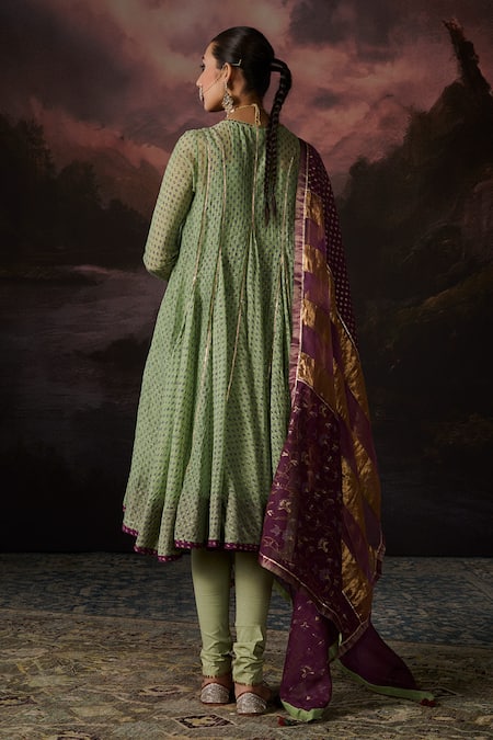 Shop_Swatti Kapoor_Purple Zari Reem Woven Dupatta _at_Aza_Fashions